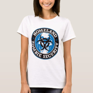 Homeland Zombie Security Skull - Blauw T-shirt