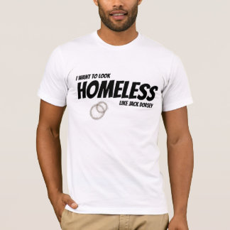 Homeless als Jack Dorsey T-shirt