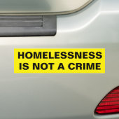 HOMELESTHEID IS GEEN CRISIS BUMPERSTICKER (Op auto)
