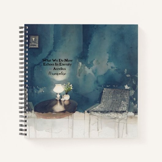 Homely Abstracte Aurelius Eternity Quote Journal Notitieboek (Voorkant)