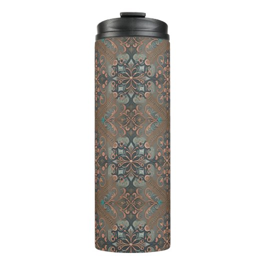 Homely cottage pattern thermosbeker (Voorkant)
