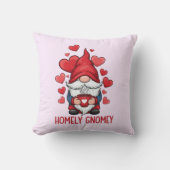 Homely homey red hearts gnome design kussen (Voorkant)