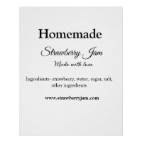 Homemade aardbei jam gemaakt met liefde voeg tekst