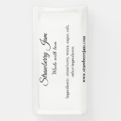 Homemade aardbei jam gemaakt met liefde voeg tekst spandoek (Verticaal)