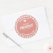 Homemade Aardbei Preserveclassic Round Sticker (Envelop)