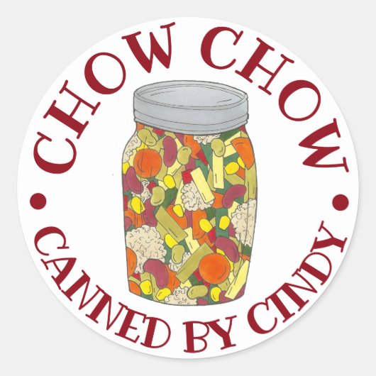 Homemade Amish PA Dutch Chow Chow Canadees by Ronde Sticker (Voorkant)