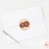 Homemade appel cider donuteert dubbelnoten die zij ronde sticker (Envelop)