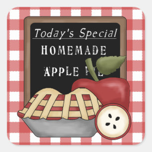 Homemade appeltaart speelsticker vierkante sticker