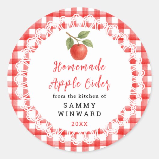 Homemade Apple Cider Label (Voorkant)