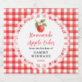 Homemade Apple Cider Label Likeurfles Etiket (Enkel label)