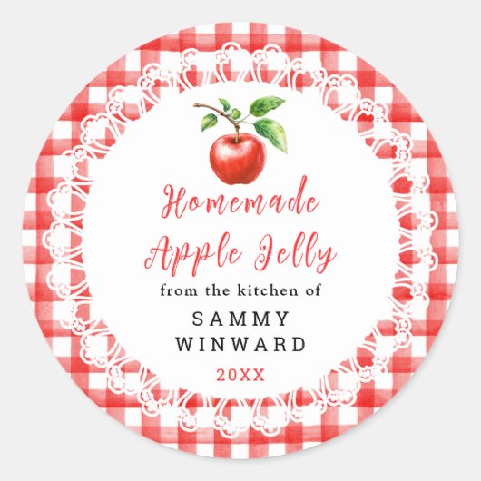 Homemade Apple Jelly Label (Voorkant)