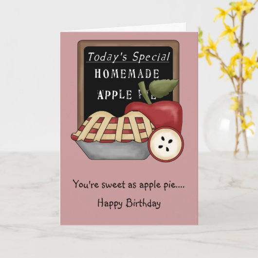 Homemade Apple Pie Card Kaart (Gele Bloem)