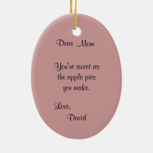 Homemade Apple Pie Kitchen Ornament (Achterkant)