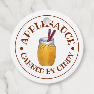 Homemade Applesauce Home Canning in blik van Bedankjes Labels