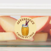 Homemade Applesauce Jar Canning Food Apple Sauce Labels (Aangebracht)