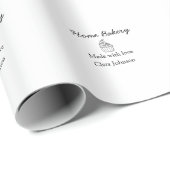 Homemade bakery add jouw tekst name custom cadeaupapier (Rol Hoek)
