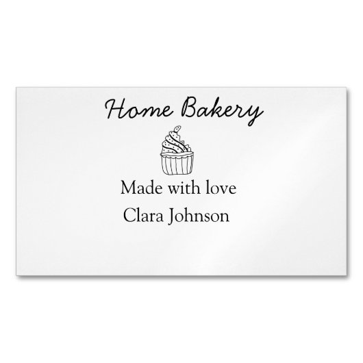 Homemade bakery add jouw tekst name custom magnetisch visitekaartje (Voorkant)
