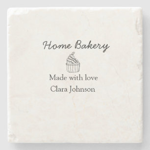 Homemade bakery add jouw tekst name custom stenen onderzetter