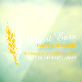 Homemade baking business tarweoren signaalbord raamsticker (Vel 3)