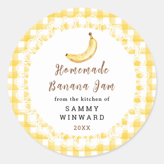 Homemade Banana Jam Label (Voorkant)