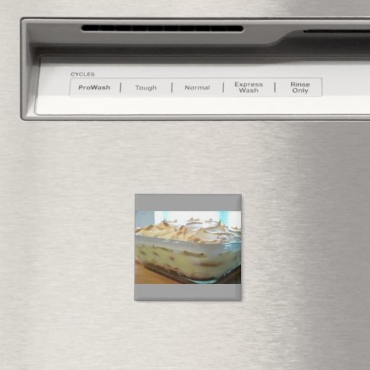 Homemade Banana Pudding Magneet (Insitu (Vaatwasser))