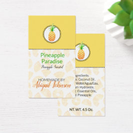 Homemade Bath & Body Label Pineappel | CadeauLabel Visitekaartje