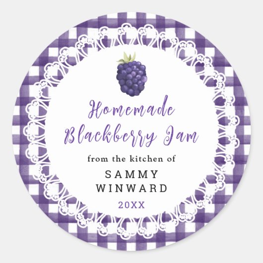 Homemade Blackberry Jam Label (Voorkant)