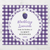 Homemade Blackberry Lemonade Label Likeurfles Etiket (Enkel label)