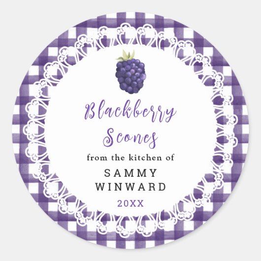 Homemade Blackberry Scones Label (Voorkant)