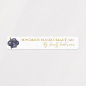 Homemade Blackcurrant Jam Thin Seal Label (Design 1)
