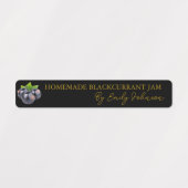 Homemade Blackcurrant Jam Thin Seal Label (Design 2)