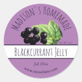 Homemade Blackcurrant Jelly Jar Labels (Voorkant)