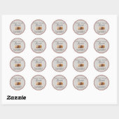 Homemade Bread Bakery Label Round Stickers  (Feuille)
