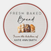 Homemade Bread Bakery Label Round Stickers  (Devant)