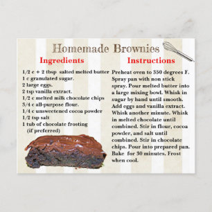 Homemade Brownies Recept Briefkaart