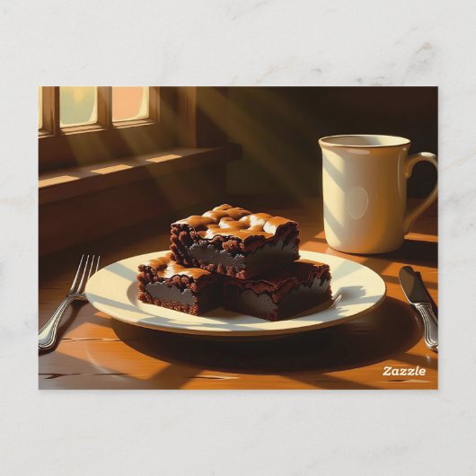 Homemade Brownies Recipe Postcard Briefkaart (Achterkant)