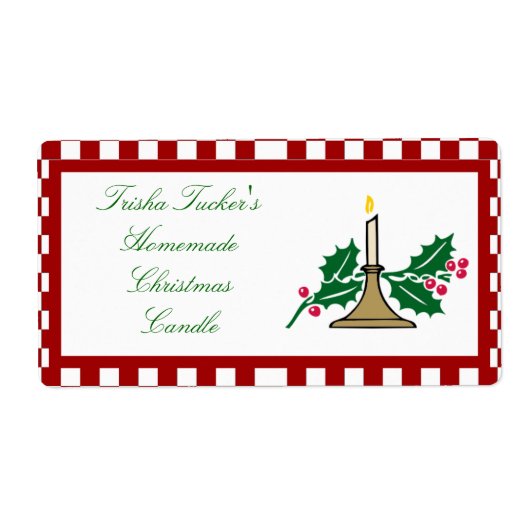 Homemade Candle Label (Voorkant)