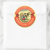 Homemade Cheese Banner Label Sjabloon (Tas)