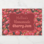 Homemade Cherry Jam Custom Voedselcontainer Etiket (Enkel label)