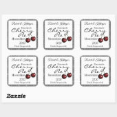 Homemade Cherry Pie Moonshine Persoonlijk Vierkante Sticker (Vel)