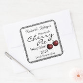 Homemade Cherry Pie Moonshine Persoonlijk Vierkante Sticker (Envelop)
