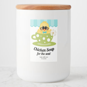 Homemade Chicken Soup microp Cute Label Voedselcontainer Etiket