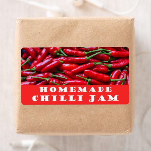 Homemade chili jam label (Insitu)