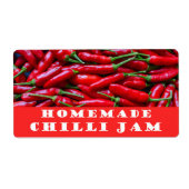 Homemade chili jam label (Voorkant)