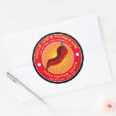 Homemade Chili Pepper Sauce Ronde Sticker (Envelop)