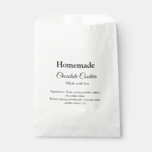 Homemade chocolade koekjes gemaakt met liefde voeg bedankzakje