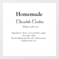 Homemade chocolade koekjes gemaakt met liefde voeg