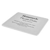 Homemade chocolade koekjes gemaakt met liefde voeg snijplank (Hoek)