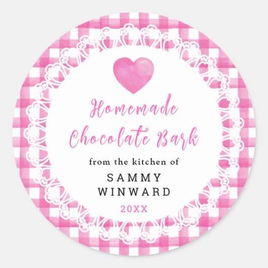 Homemade Chocolate Bark Label (Voorkant)