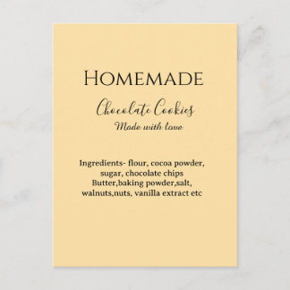 Homemade chocolate cookies made with love add text briefkaart